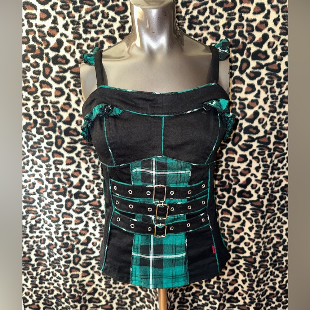*SOLD* TRIPP NYC PLAID CORSET SIZE L